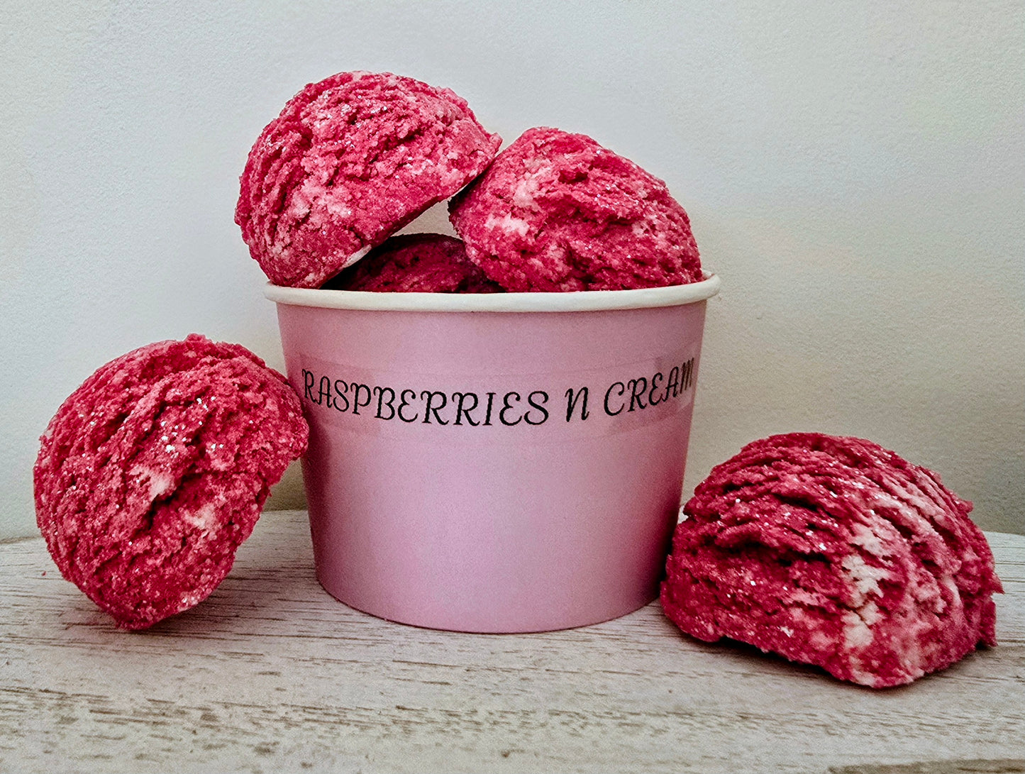 Raspberries N Cream Bubble Scoops